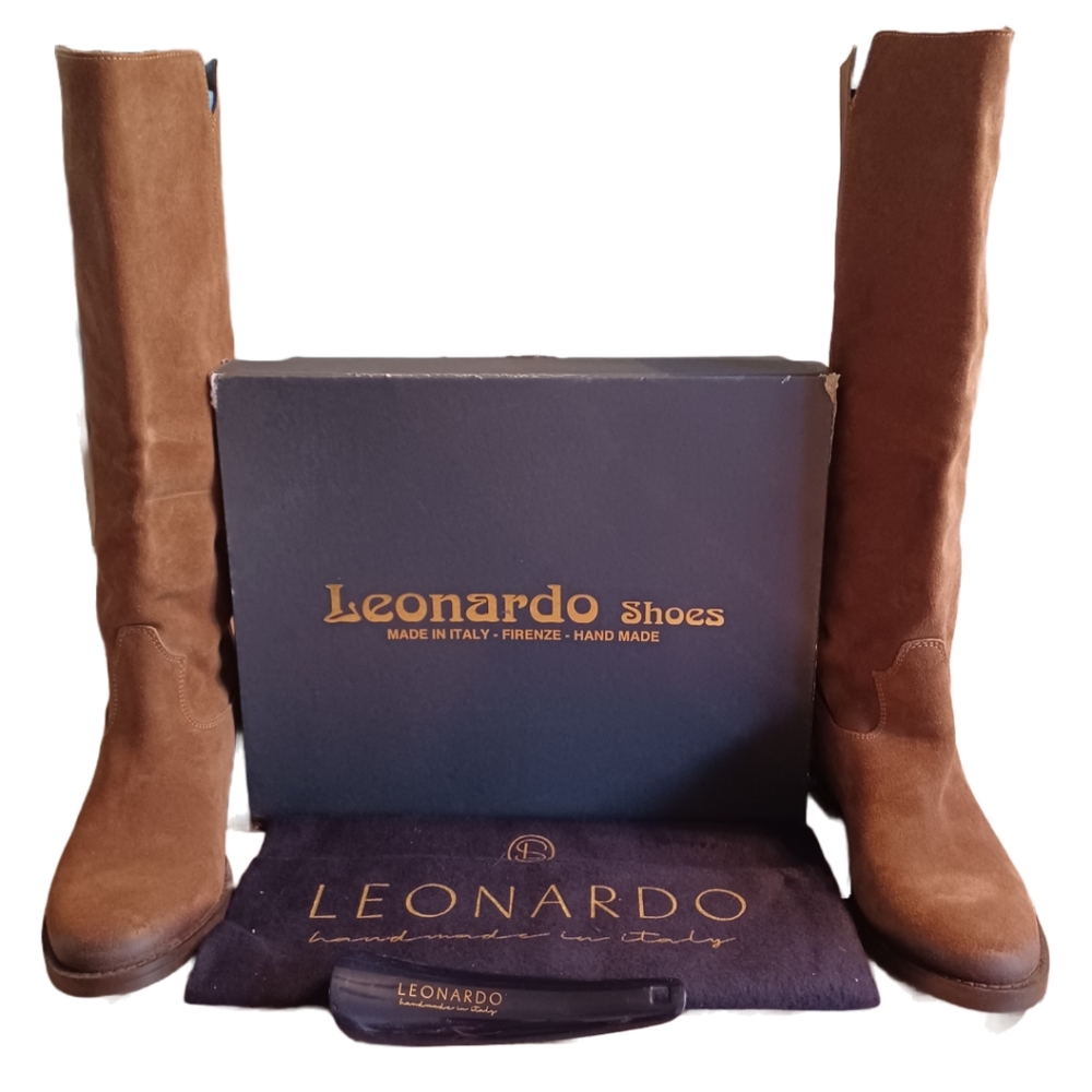 LEONARDO BOOTS HAND CRAFTED IN ITALY SIZE 37 (6.5)